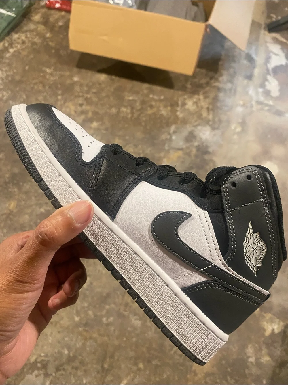 Jordan Kids High-Top Sneakers Black and White